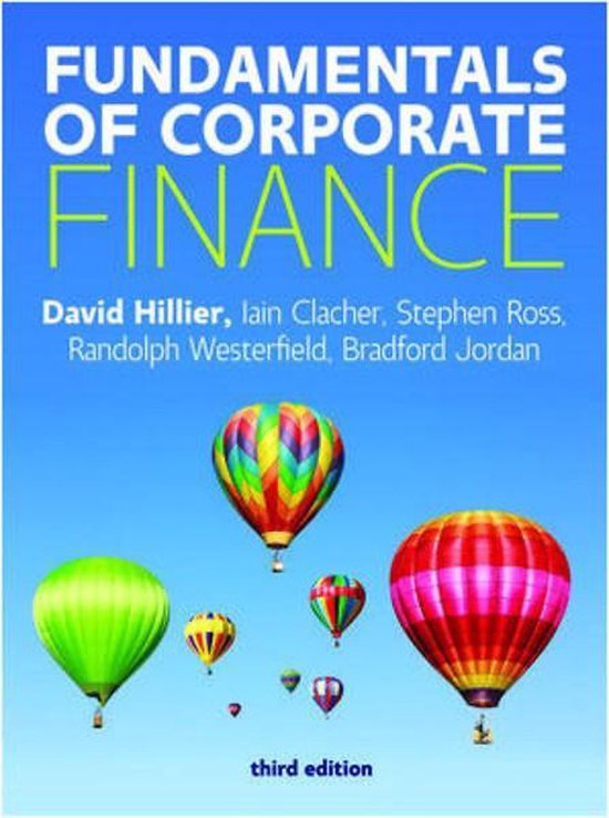 Book: Fundamentals of Corporate Finance  