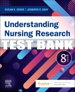 Test Bank For Understanding Nursing Research, 8th - 2023 All Chapters