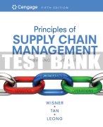Test Bank For Principles of Supply Chain Management: A Balanced Approach - 5th - 2019 All Chapters