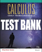 Test Bank For Calculus: Early Transcendentals, 11th Edition All Chapters
