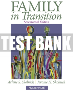 Test Bank For Family in Transition 17th Edition All Chapters