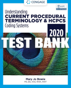 Test Bank For Understanding Current Procedural Terminology and HCPCS Coding Systems - 7th - 2021 All Chapters
