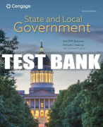 Test Bank For State and Local Government - 11th - 2022 All Chapters