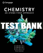 Test Bank For Chemistry: An Atoms First Approach - 3rd - 2021 All Chapters