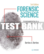 Test Bank For Forensic Science: Fundamentals & Investigations - 3rd - 2021 All Chapters