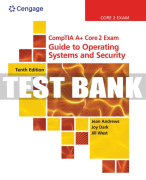 Test Bank For CompTIA A+ Core 2 Exam: Guide to Operating Systems and Security - 10th - 2020 All Chapters