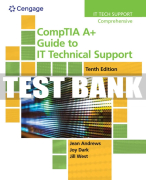 Test Bank For CompTIA A+ Guide to IT Technical Support - 10th - 2020 All Chapters