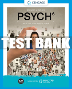 Test Bank For PSYCH - 6th - 2020 All Chapters