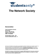 The Network Society Samenvatting 
