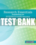 Test Bank For Research Essentials: Foundations for Evidence-Based Practice 1st Edition All Chapters