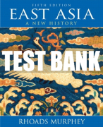 Test Bank For East Asia: A New History 5th Edition All Chapters