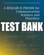 Test Bank For Research Primer for Communication Sciences and Disorders, A 1st Edition All Chapters