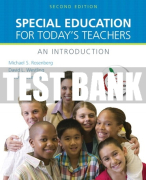 Test Bank For Special Education for Today's Teachers: An Introduction 2nd Edition All Chapters