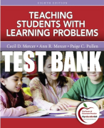 Test Bank For Teaching Students with Learning Problems 8th Edition All Chapters