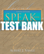 Test Bank For Speak with Confidence: A Practical Guide 10th Edition All Chapters