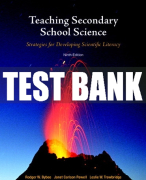 Test Bank For Teaching Secondary School Science: Strategies for Developing Scientific Literacy 9th Edition All Chapters