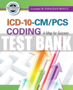 Test Bank For ICD-10-CM/PCS Coding: A Map for Success 1st Edition All Chapters