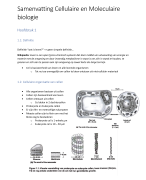 Samenvatting Cellulaire en Moleculaire Biologie, Hoofdstuk 1