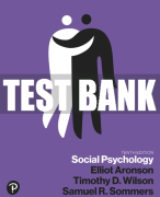 Test Bank For Social Psychology 10th Edition All Chapters