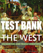 Test Bank For West, The: Encounters and Transformations, Volume 2 5th Edition All Chapters