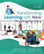 Test Bank For Transforming Learning with New Technologies 3rd Edition All Chapters