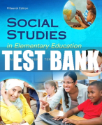 Test Bank For Social Studies in Elementary Education 15th Edition All Chapters