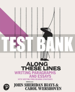 Test Bank For Along These Lines: Writing Paragraphs and Essays 8th Edition All Chapters