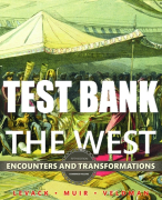 Test Bank For West, The: Encounters and Transformations, Combined Volume 5th Edition All Chapters