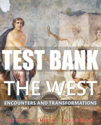 Test Bank For West, The: Encounters and Transformations, Volume 1 5th Edition All Chapters