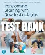 Test Bank For Transforming Learning with New Technologies 4th Edition All Chapters