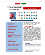 Classifications of Psychological Disorders into Major Categories