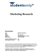 Marketing Research Samenvatting 
