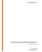 Integratieve beroepsopdracht, de onderneming (cijfer: 8,3)