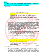 Exam CLG 001_ Fiscal Law Exam 2023/2024 version 2_ updated and answered GRADED A LATEST VERSION