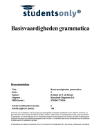 Basisvaardigheden Grammatica Samenvatting 
