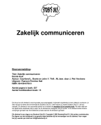 Zakelijk communiceren Samenvatting 