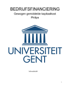 Gewogen Gemiddelde Kapitaalkost, UGent