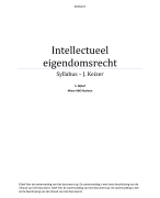Intellectueel eigendomsrecht Samenvatting