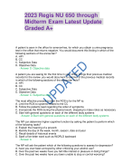 2023 Regis NU 650 through Midterm Exam Latest Update Graded A+