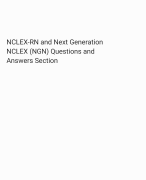 NCLEX-RN and Next Generation NCLEX (NGN) Questions and Answers 