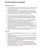 Samenvatting van het lymfestelsel en immuniteit, Anatomie & Fysiologie