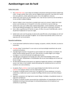 Samenvatting aandoeningen aan de Huid, Pathologie