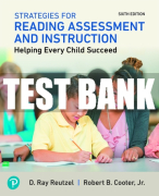 Test Bank For Strategies for Reading Assessment and Instruction: Helping Every Child Succeed 6th Edition All Chapters