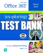 Test Bank For Exploring Microsoft Office Word 2019 Comprehensive 1st Edition All Chapters