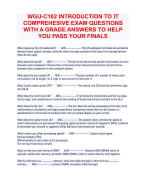 WGU-C182 INTRODUCTION TO IT COMPREHESIVE EXAM QUESTIONS WITH A GRADE ANSWERS TO HELP YOU PASS YOUR FINALS