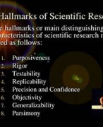 The hallmarks of scientific research