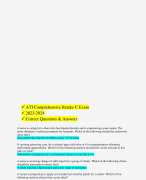 ATI Comprehensive Retake C Exam 2023