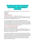 NR 509 EXAM TEST BANK QUESTIONS AND CORRECT  ANSWERS RATED A +
