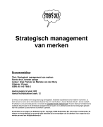 Strategisch management van merken Samenvatting 