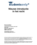 Nieuwe introductie in het recht Samenvatting 